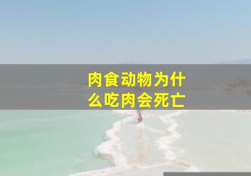 肉食动物为什么吃肉会死亡