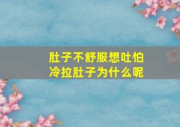 肚子不舒服想吐怕冷拉肚子为什么呢