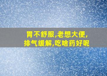 胃不舒服,老想大便,排气缓解,吃啥药好呢