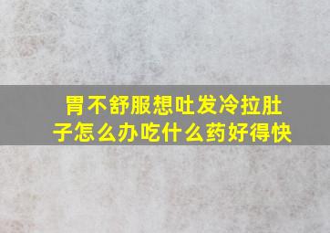 胃不舒服想吐发冷拉肚子怎么办吃什么药好得快