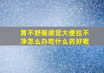 胃不舒服感觉大便拉不净怎么办吃什么药好呢