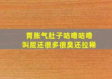 胃胀气肚子咕噜咕噜叫屁还很多很臭还拉稀