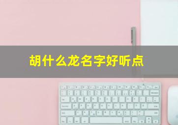 胡什么龙名字好听点