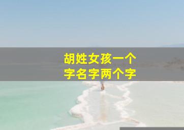 胡姓女孩一个字名字两个字