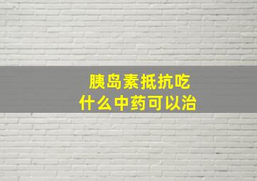 胰岛素抵抗吃什么中药可以治