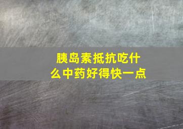 胰岛素抵抗吃什么中药好得快一点