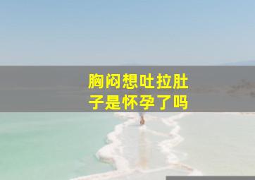 胸闷想吐拉肚子是怀孕了吗