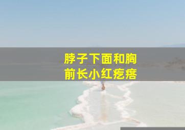 脖子下面和胸前长小红疙瘩