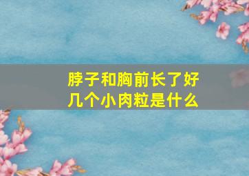 脖子和胸前长了好几个小肉粒是什么