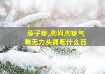 脖子疼,胸闷胸疼气喘无力头痛吃什么药