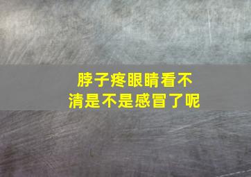 脖子疼眼睛看不清是不是感冒了呢