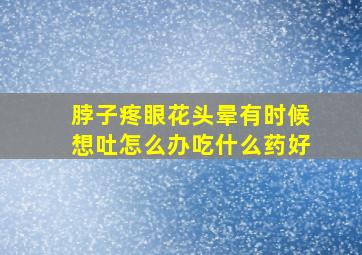 脖子疼眼花头晕有时候想吐怎么办吃什么药好