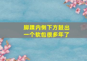 脚踝内侧下方鼓出一个软包很多年了