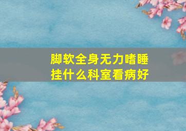 脚软全身无力嗜睡挂什么科室看病好