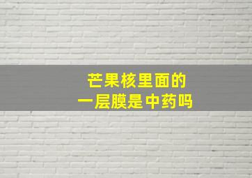 芒果核里面的一层膜是中药吗