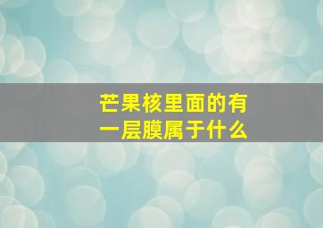 芒果核里面的有一层膜属于什么