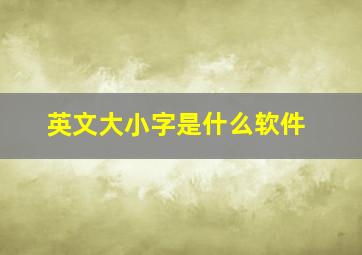 英文大小字是什么软件