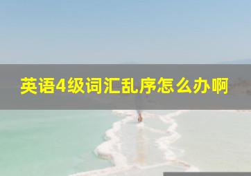 英语4级词汇乱序怎么办啊