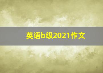 英语b级2021作文