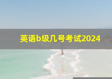 英语b级几号考试2024