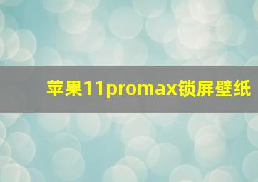 苹果11promax锁屏壁纸