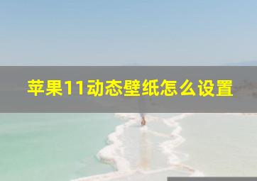 苹果11动态壁纸怎么设置