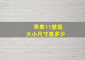 苹果11壁纸大小尺寸是多少