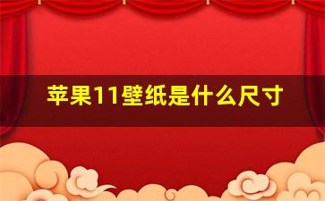 苹果11壁纸是什么尺寸