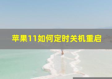 苹果11如何定时关机重启