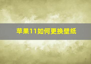 苹果11如何更换壁纸