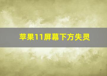 苹果11屏幕下方失灵