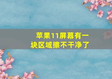 苹果11屏幕有一块区域擦不干净了