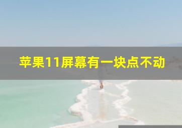 苹果11屏幕有一块点不动