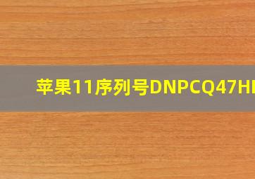 苹果11序列号DNPCQ47HN742