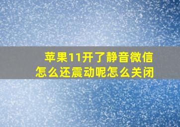 苹果11开了静音微信怎么还震动呢怎么关闭