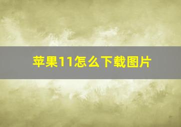 苹果11怎么下载图片