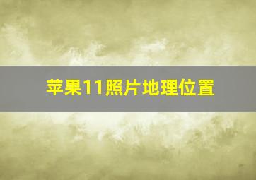 苹果11照片地理位置