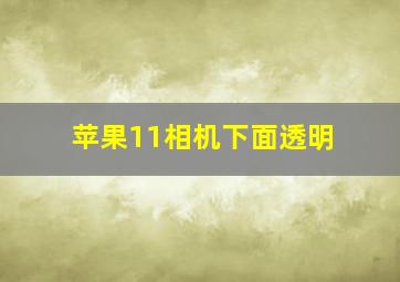 苹果11相机下面透明