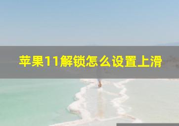 苹果11解锁怎么设置上滑