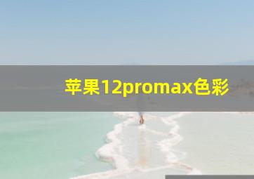 苹果12promax色彩