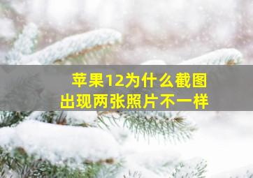 苹果12为什么截图出现两张照片不一样