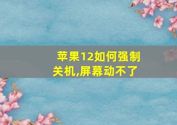 苹果12如何强制关机,屏幕动不了