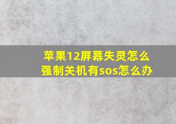 苹果12屏幕失灵怎么强制关机有sos怎么办