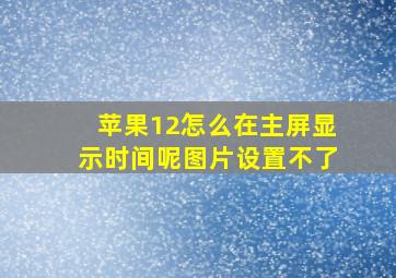 苹果12怎么在主屏显示时间呢图片设置不了