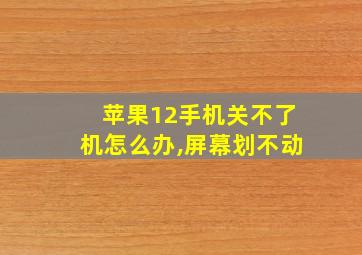 苹果12手机关不了机怎么办,屏幕划不动