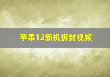 苹果12新机拆封视频