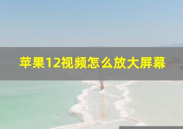 苹果12视频怎么放大屏幕