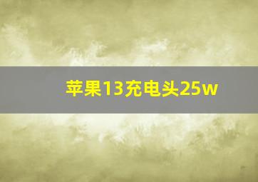 苹果13充电头25w