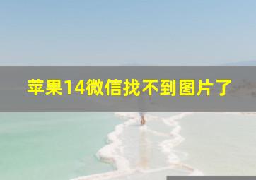 苹果14微信找不到图片了