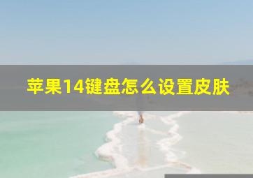 苹果14键盘怎么设置皮肤